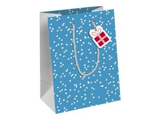 Clairefontaine - Sac cadeau - pingouins blanc - 21,5 cm x 10,2 cm x 25,3 cm