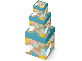 Clairefontaine - Set de boîtes cadeaux 'Ballons' - 3 pièces