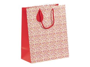 Clairefontaine - Sac cadeau - romance rouge - 26,5 cm x 14 cm x 33 cm