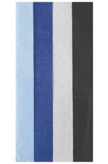 Clairefontaine - 6 feuilles de papier de soie - 50 x 70 cm - bleu/noir