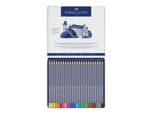 Faber-Castell Goldfaber Aqua - 24 Crayons de couleur aquarellables - couleurs assorties