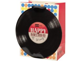 Legami - Sac cadeau - 11,5 cm x 19 cm x 25 cm - anniversaire vinyl