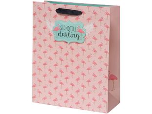 Legami - Sac cadeau - 11,5 cm x 26,5 cm x 32,5 cm - flamant rose