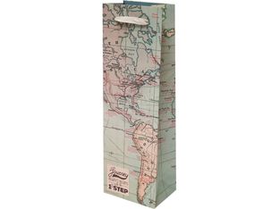 Legami - Sac cadeau pour bouteille - 12 cm x 8,5 cm x 36 cm - map