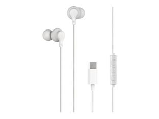 BigBen Kit main libre - Ecouteurs filaire avec micro - intra-auriculaire - prise USB - blanc