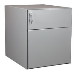 Caisson mobile métallique monobloc – 2 tiroirs - silver