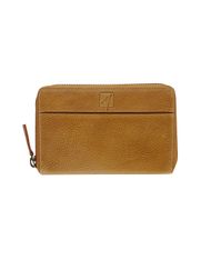 Porte-monnaie à fermeture éclair Savannah - petit format - cognac - label M