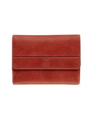 Porte-monnaie fermeture à bouton avec 4 poches fenêtres Savannah - rouge - label M