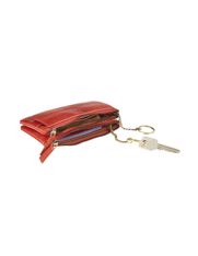 Porte-monnaie double cuir avec pochette cartes Savannah - rouge - label M