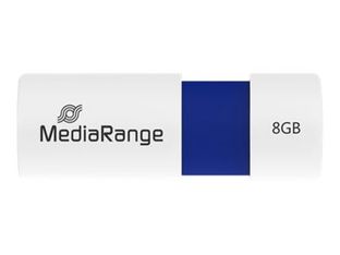 MediaRange - clé USB 8 Go - blanc et bleu
