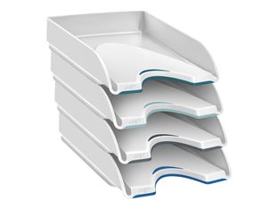 Nuance by CEP Soft - Pack de 4 corbeilles à courrier gris