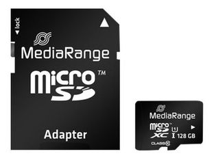 MediaRange MR945 - carte micro SDXC 128 Go - avec adaptateur