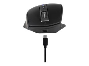 NGS Blur-RB - Ratón - multimodo - ergonómico - diestro - laser - 6 botones - inalámbrico - 2.4 GHz, Bluetooth 4.0 - receptor inalámbrico USB-C/USB