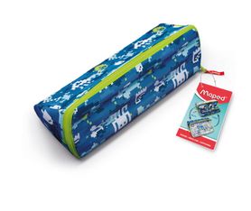 Maped - Trousse à ouverture XXL Motif - pixel bleu - réversible et personnalisable