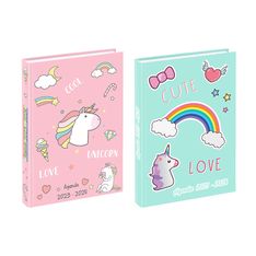 Agenda Bubbles - 1 jour par page - 12 x 17 cm - rose ou bleu - Viquel