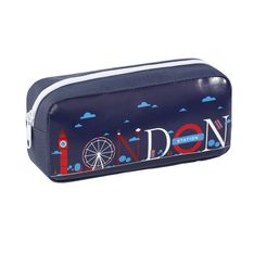 Trousse rectangulaire London - 1 compartiment - bleu - Viquel