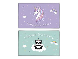 Viquel Fantaisie - Sous-main - 59,5 x 36,2 cm - PVC - Licorne / Panda