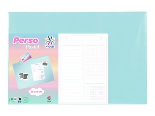 Viquel - Sous-main personnalisable - 59 x 40 cm - vert pastel