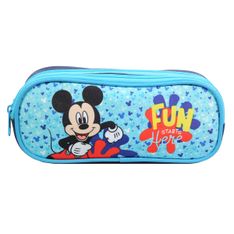 Trousse rectangulaire Mickey - 2 compartiments - bleu - Bagtrotter