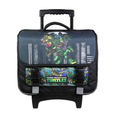 Cartable à roulettes Tortues Ninja 38 cm - 2 compartiments - noir - Bagtrotter