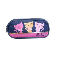 Trousse rectangulaire Lililou - 2 compartiments - noir - Bagtrotter