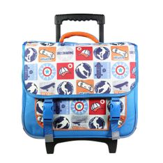 Cartable à roulettes Phileas Skate 38 cm - 2 compartiments - bleu - Bagtrotter