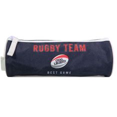 Trousse ronde Phileas Rugby - 1 compartiment - bleu - Bagtrotter