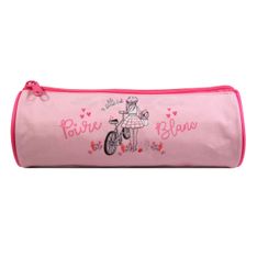 Trousse ronde Poivre Blanc - 1 compartiment - rose - Bagtrotter