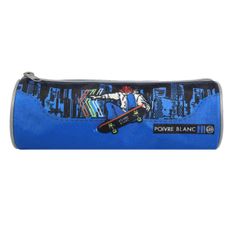 Trousse ronde Poivre Blanc - 1 compartiment - bleu - Bagtrotter