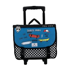 Cartable réversible à roulettes Skate 38 cm - 2 compartiments - Pol Fox