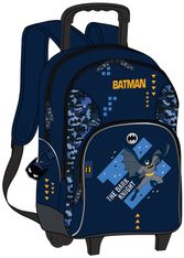 Sac à dos à roulettes Batman Darknight - 2 compartiments - bleu nuit - Kid'Abord
