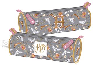 Trousse ronde Harry Potter Hedwig - 1 compartiment - violet pastel - Kid'Abord