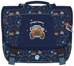 Cartable KIP Jungle 36 cm - 2 compartiments - bleu - Kid'Abord