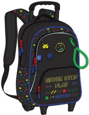 Sac à dos à roulettes KIP Game Zone - 1 compartiment - noir - Kid'Abord