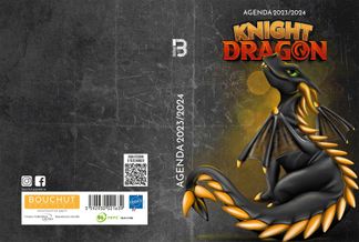 Agenda Dragon Knight - 1 jour par page - 12,5 x 17,5 cm - noir - Bouchut