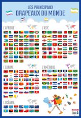 Poster pédagogique BOUCHUT "Drapeaux du Monde" 52 x 76 cm