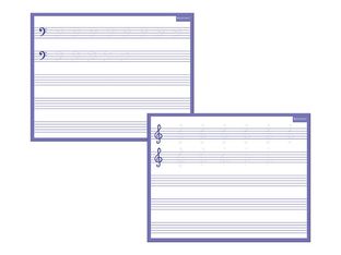 Bouchut - Ardoise mini - Solfège - 21 x 26,5 cm - double face