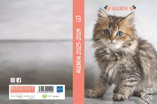 Agenda Animaux - 1 jour par page - 12 x 17 cm - chaton - Bouchut