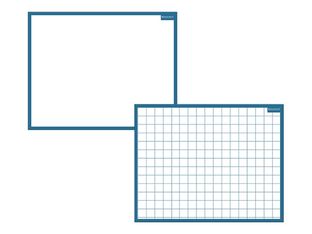 Bouchut - Ardoise mini effaçable - petits carreaux/blanc - 21 x 26,5 cm