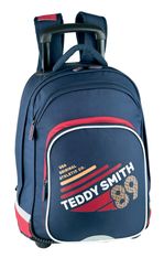 Sac à dos à roulettes Teddy Smith Warm Up - 2 compartiments - bleu/rouge - Hamelin