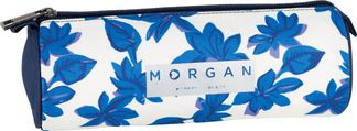 Trousse ronde Morgan - 1 compartiment - bleu/écru - Hamelin