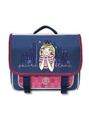 Cartable Poivre Blanc princesse 38 cm - 2 compartiments - bleu - Bagtrotter