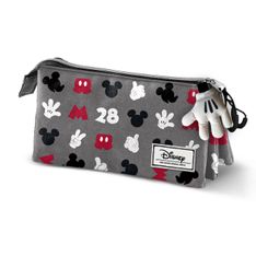 Mickey Mouse Grey -Trousse 3 compartiments - Karactermania