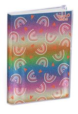 Agenda My Agenda Glitter avec poche zip - 1 jour par page - 12 x 17 cm - arc en ciel - Quo Vadis