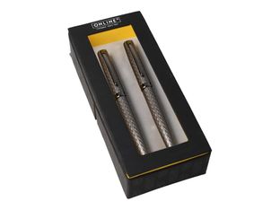 Online Eleganza Diamond - Parure de stylo à bille et stylo plume - titan (gris)