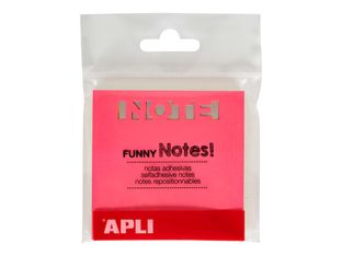 Apli Funny Notes! - Notes adhésives "note" - 75 x 75 mm - 75 feuilles