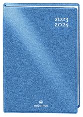 Agenda Gomme Métallisée - 1 jour par page - 12,5 x 17,5 cm - bleu - Oberthur