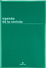 Agenda de la rentrée Boréal - 1 semaine sur 2 pages - 16 x 24 cm - vert - Oberthur