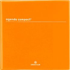 Agenda Boréal Compact² - 1 semaine sur 2 pages - 16,5 x 16,5 cm - moutarde - Oberthur