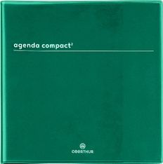 Agenda Boréal Compact² - 1 semaine sur 2 pages - 16,5 x 16,5 cm - vert - Oberthur